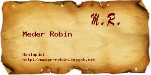 Meder Robin névjegykártya